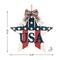 Glitzhome® 19" Patriotic American Wooden Star Door Hanger